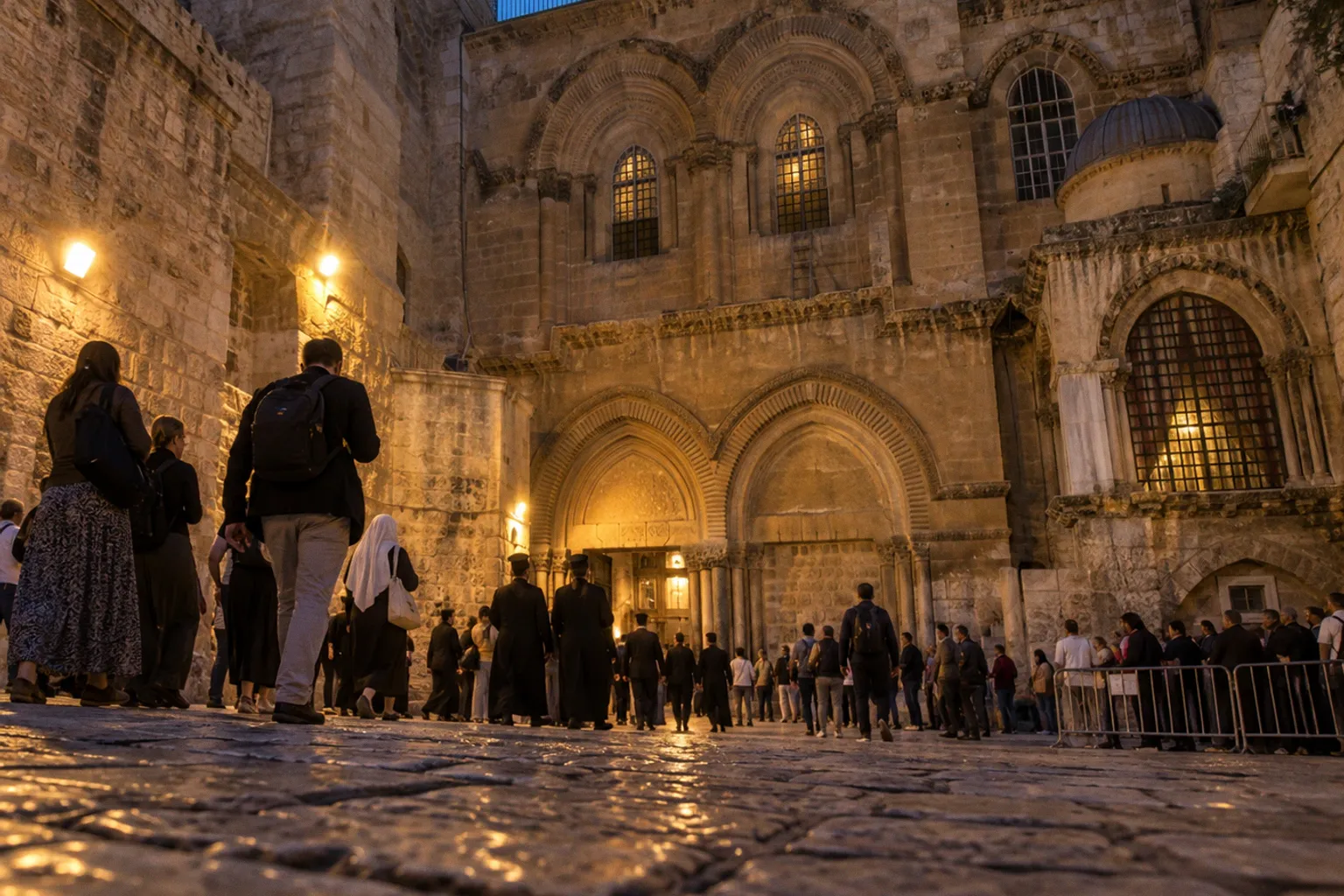 Church of the Holy Sepulchre and the crowded heart of Jerusalem