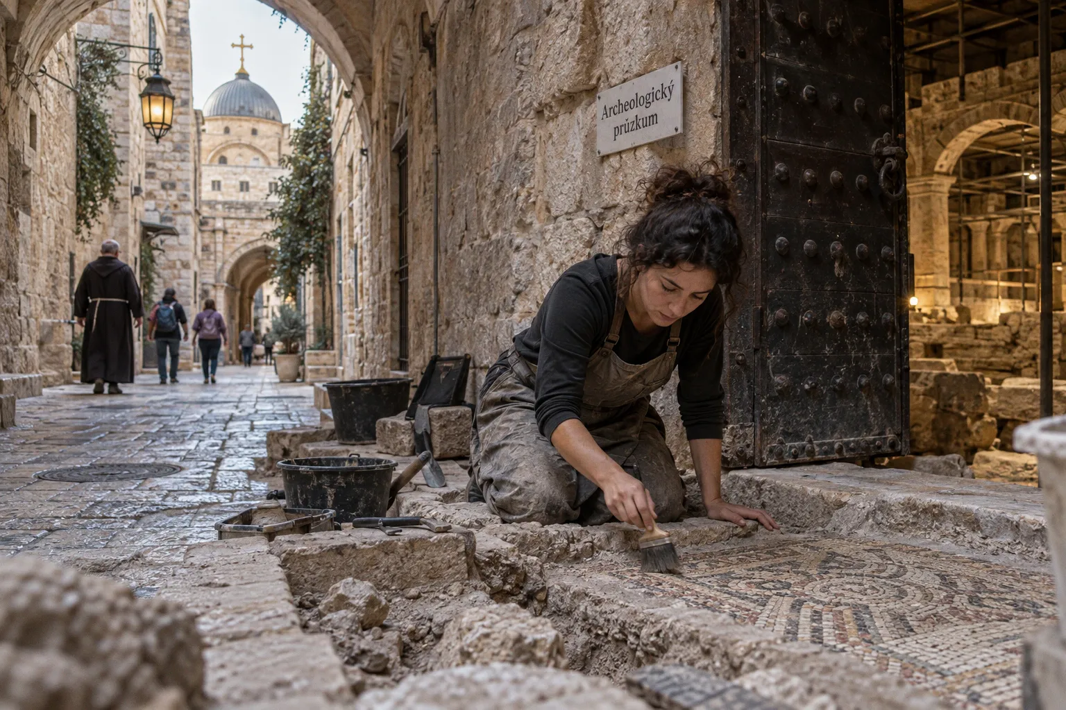 Tajemství svatého Kříže: Nové archeologické nálezy v jeruzalémském chrámu Božího hrobu